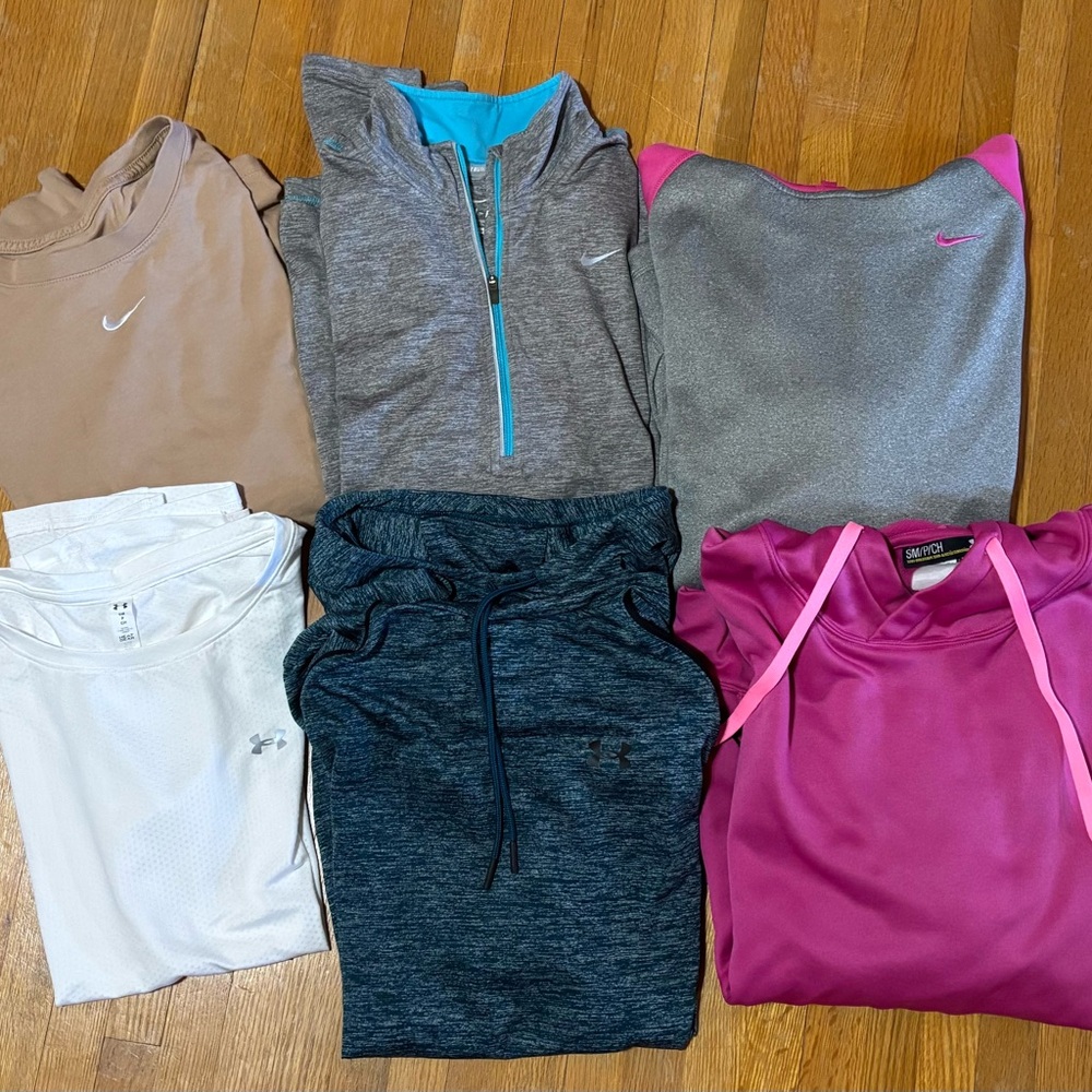 Mixed Athletic Tops bundle  - Nike and Under Armour -Sz Small